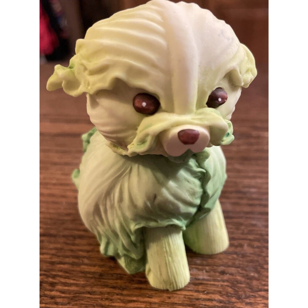Enesco Homegrown Cabbage Dog Figurine 4002362 Retired Anthropomorphic Rare